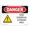 Signmission Safety Sign, OSHA Danger, 7" Height, New Chemical Storage Only, Landscape OS-DS-D-710-L-2031 - alternate 1